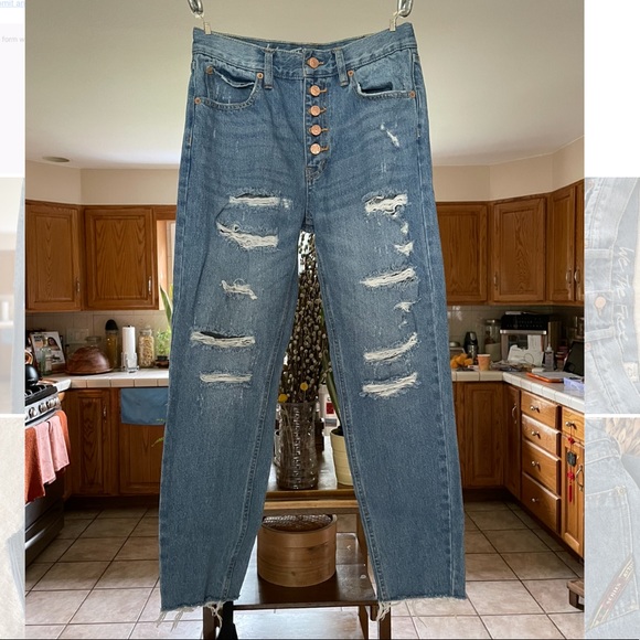 High Rise Button Fly Free People Jeans - Picture 1 of 3